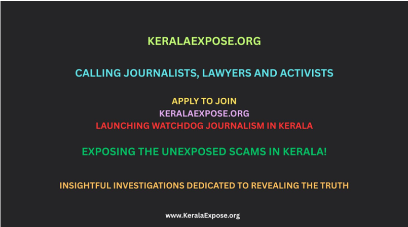 Calling Journalists, Lawyers & Activists to join KeralaExpose.org; Request to share the Newsletters and Social Media Posts - X, Insta and Threads